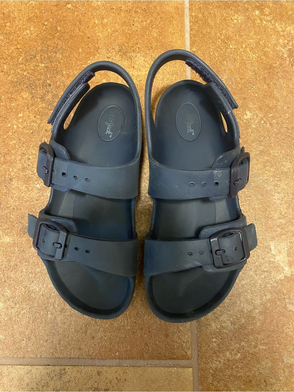 Cat & Jack Dark Blue Double-Buckle Kids Sandals